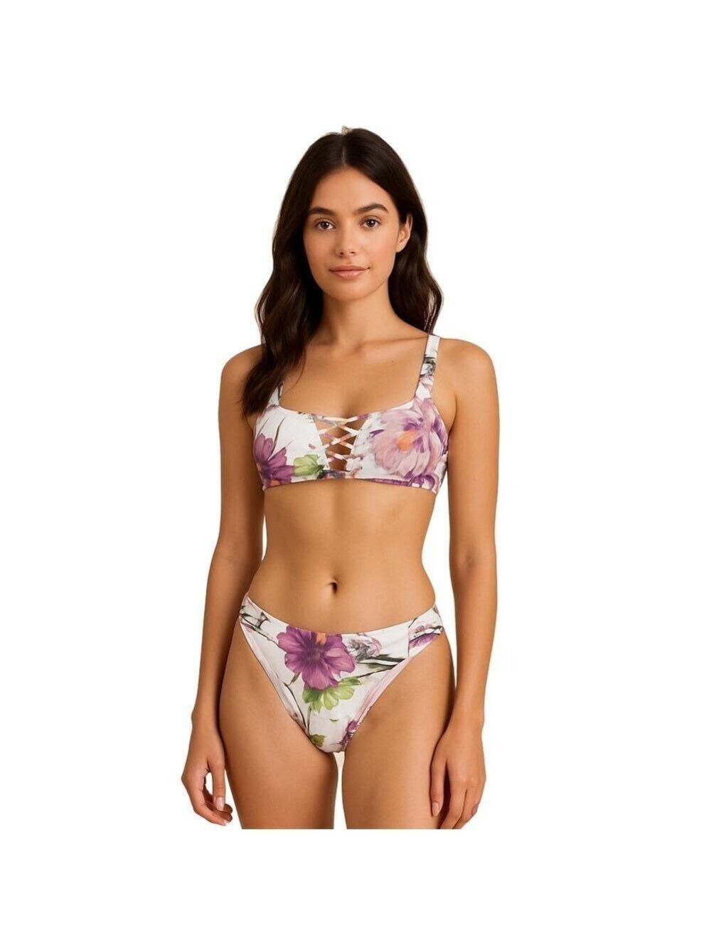 NWT TiniBikini Tropical Floral Print Bikini Size Medium